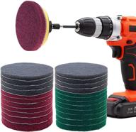 🧽 26 piece drill brush power scrubber pads kit by goh dodd - ideal for kitchen, bathroom, auto, grout, carpet, shower, tub, grill, tile, sanding, car headlight cleaning logo