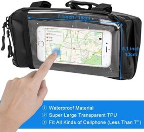 img 1 attached to 👜 Allnice 3L Waterproof Bike Handlebar Bag with Mobile Phone Touch Screen Pouch - Bicycle Front Storage Basket