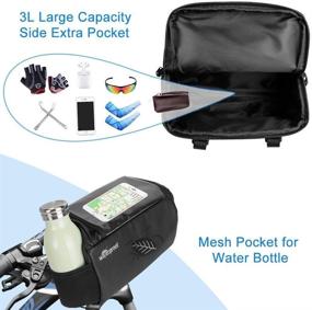 img 2 attached to 👜 Allnice 3L Waterproof Bike Handlebar Bag with Mobile Phone Touch Screen Pouch - Bicycle Front Storage Basket