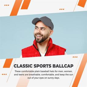 img 1 attached to 🧢 Kangora Plain Adjustable Baseball Cap for Men, Women, and Unisex | Blank Classic 6-Panel Hat for Outdoor Sports Wear | Available in 20+ Colors