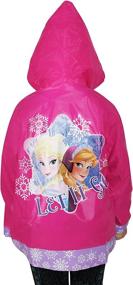 img 2 attached to Waterproof Hooded Rain Coat - Disney Frozen Anna and Elsa for Little Girls - Toddler Size