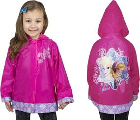 img 1 attached to Waterproof Hooded Rain Coat - Disney Frozen Anna and Elsa for Little Girls - Toddler Size