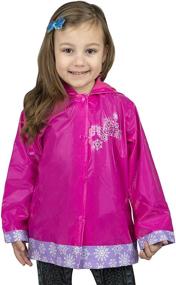 img 3 attached to Waterproof Hooded Rain Coat - Disney Frozen Anna and Elsa for Little Girls - Toddler Size