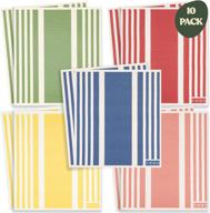 🧽 febu swedish dishcloths for kitchen: 10-pack gift of classic stripe zero waste cellulose dish sponges – non-scratch, reusable paper towels – odor-free and biodegradable swedish sponge cloths! logo