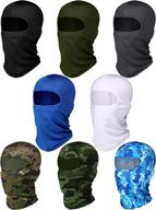 8-piece uv sun protection full face covers balaclavas - unisex windproof ski balaclava logo