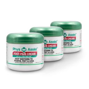 img 4 attached to PhysAssist Foot Pain Cream: Soothe Aching Feet and Legs with Deep, Calming Relief (Three 4 oz Jars)