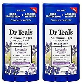 img 3 attached to Aluminum-Free 2-Pack: Dr Teal's Vanilla Lavender Deodorant - Long-lasting Freshness