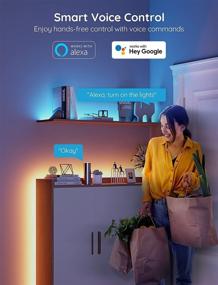 img 3 attached to 🔌 Govee Smart 65.6ft WiFi LED Strip Lights: Alexa & Google Assistant Compatible, App Control, Music Sync & DIY Mode - Perfect for Bedroom, Living Room, Kitchen