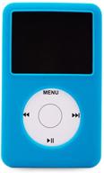 flexible rubber mp3 player cover case - silicone skin protector for ipod classic 3 80g 120g 3rd generation 160g (blue) logo