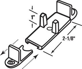 img 1 attached to Pack of 2 Prime-Line N 7316 Closet Door Adjustable Guides, 1-Inch, Tan