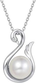 img 4 attached to FANCIME Freshwater Sterling Solitaire Birthstone Girls' Jewelry: Timeless Elegance for Little Ones