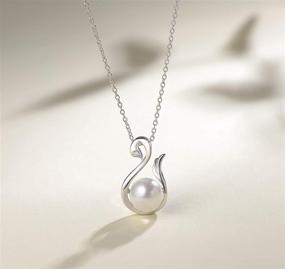 img 2 attached to FANCIME Freshwater Sterling Solitaire Birthstone Girls' Jewelry: Timeless Elegance for Little Ones