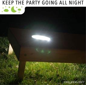 img 1 attached to Enhance Your Cornhole Game with Play Platoon Cornhole Lights - LED Lights for Standard Boards and Bags, Pack of 2