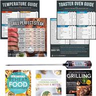 🔥 toaster oven magnetic cheat sheet accessories for cuisinart air fryer toaster oven, breville, emeril air fryer 360 oven xl – baking set with meat thermometer logo