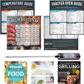 img 4 attached to 🔥 Toaster Oven Magnetic Cheat Sheet Accessories for Cuisinart Air Fryer Toaster Oven, Breville, Emeril Air Fryer 360 Oven XL – Baking Set with Meat Thermometer