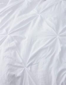 img 1 attached to 🛏️ SupraSoft Estellar Comforter Set Pinch Pleat - Luxurious White Full Bedding