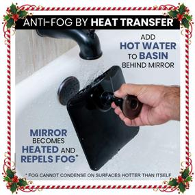 img 2 attached to 🪞 Fogless Shower Mirror with Improved Suction, Enhancing Dual Anti-Fog Feature, Unbreakable Surface &amp; 360° Swivel, 8&#34; x 7&#34;