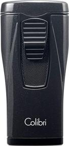 img 2 attached to 💨 Colibri Monaco Triple-Jet Lighter: Exquisite Metallic Black Elegance