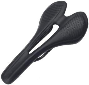 img 4 attached to Platt Bike Saddle Cushion: Ultra-Comfortable Lightweight Carbon Fiber Bicycle Seat with Leather Cover, Ideal for Road Bike and MTB