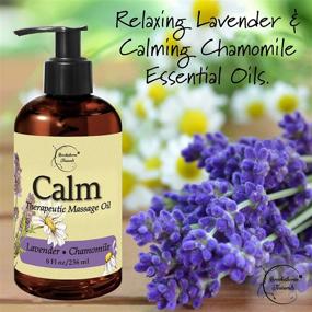 img 1 attached to 🌿 Brookethorne Naturals Calm Massage Oil - Lavender & Chamomile Essential Oils for Relaxing Sore Muscles, Massage Therapy, and Home Use - Coconut, Grapeseed & Jojoba Oils for Smooth Skin - 8oz