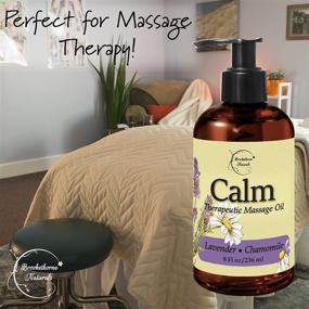 img 2 attached to 🌿 Brookethorne Naturals Calm Massage Oil - Lavender & Chamomile Essential Oils for Relaxing Sore Muscles, Massage Therapy, and Home Use - Coconut, Grapeseed & Jojoba Oils for Smooth Skin - 8oz