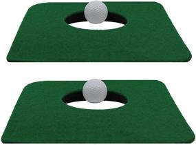 img 1 attached to ⛳ Upstreet Indoor Golf Putting Mat Set - Includes Two Indoor Putting Mats and Two Training Balls