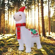 🦙 6ft inflatable christmas alpaca yard decoration with holiday lights - lighted blow-up alpaca christmas llama for outdoor decor logo