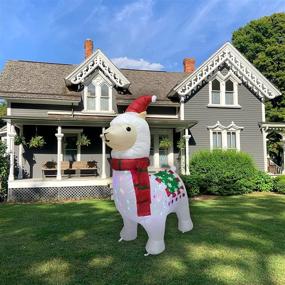 img 3 attached to 🦙 6ft Inflatable Christmas Alpaca Yard Decoration with Holiday Lights - Lighted Blow-up Alpaca Christmas Llama for Outdoor Decor