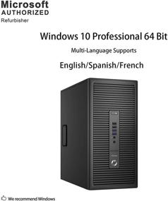 img 2 attached to 💻 Renewed HP ProDesk 600 G2 Tower Desktop PC, Intel Quad Core i5 6500 up to 3.6GHz, 16GB DDR4, 240GB SSD + 1TB HDD, WiFi, Bluetooth 4.0, DVD, Windows 10 Pro 64 - Multi-Language (English/Spanish/French) Support