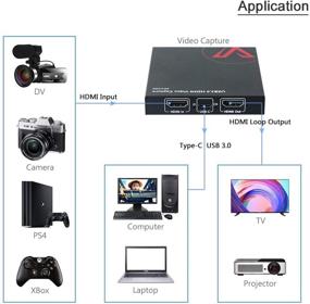 img 2 attached to 🎮 Захват видеоигр USB 3.0 с разрешением 4K@60Hz и захватом видео 1080p@60Hz, без задержек, HDMI 2.0, передача звука в реальном времени, автоматическое управление CEС - работает с Xbox, PS5, PS4, Nintendo Switch, DSLR - идеально подходит для OBS, прямых трансляций на Twitch.