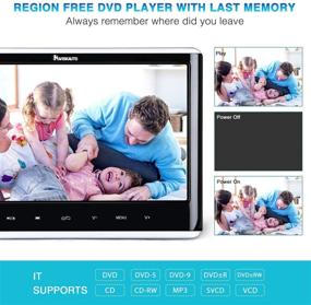 img 2 attached to 🚗 NAVISKAUTO 12-inch Car DVD Player with HDMI Input and Headphone Mounting Bracket, HD Screen Support, Sync Screen, Last Memory, and Region Free