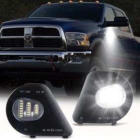 img 4 attached to 🚗 GemPro светодиодные боковые зеркальные лампы для Dodge Ram 2010-2019 | Зеркальные огни для буксировки, 6000K бриллиантово-белые (2 шт)