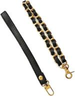 💼 beaulegan genuine leather purse wrist straps - set of 2 black - ideal replacement for clutch pouch logo