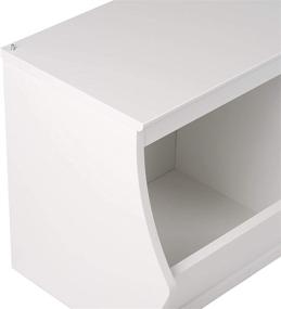 img 1 attached to Efficient and Stylish White 🗄️ Prepac Monterey Stacked 4-Bin Storage Cubby