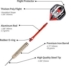 img 3 attached to 🎯 Roonoo Steel Tip Darts - 15 Pack Professional 18 Grams Metal Tip Darts Set for Dart Board with Premium Aluminum Shafts, PET Flights, Flight Protector, Dart Sharpener, and Case