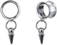 surgical steel circle taper dangle tunnels and plugs: stylish screw ear gauge stretcher for ear piercing logo