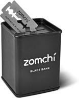 🪒 zomchi razor blade bank: ideal storage and disposal solution for double edge safety razor blades logo