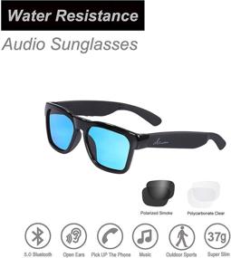 img 3 attached to 🕶️ OhO Sunshine Audio Sunglasses: Voice Control, Open Ear Style, Bluetooth 5.0, Waterproof - Perfect for Outdoor Sports!