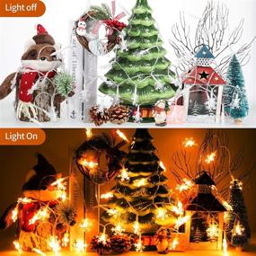 img 1 attached to 🎄 16.4 ft Christmas String Lights with 50 LED Snowflake Lights – Battery Operated Fairy Lights for Indoor Outdoor Xmas Garden Patio Bedroom Party Decoration (Warm White)