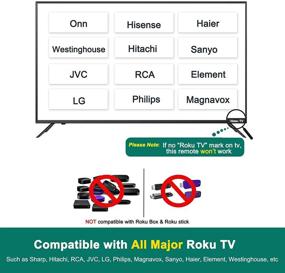 img 2 attached to Универсальный пульт дистанционного управления Roku TV совместим с TCL/Hisense/Onn/Hitachi/RCA/Sanyo/Westinghouse/LG/JVC, замена с 8 кнопками быстрых доступов