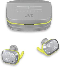 img 4 attached to Наушники JVC HA-AE5TH AE Sport, по-настоящему беспроводные наушники - премиум Bluetooth-гарнитура с 27-часовым временем работы от батареи, сенсорным управлением, защитой от влаги IP55, серые