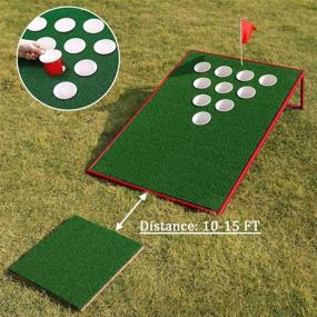 img 2 attached to 🏌️ SPRAWL Golf Pong Cornhole Set: The Ultimate Golf Chipping Game for Tailgate, Beach, Backyard, and Man Cave Fun!