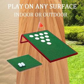 img 1 attached to 🏌️ SPRAWL Golf Pong Cornhole Set: The Ultimate Golf Chipping Game for Tailgate, Beach, Backyard, and Man Cave Fun!