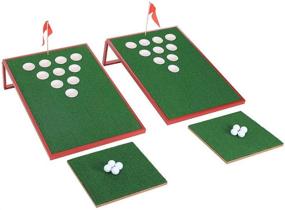 img 4 attached to 🏌️ SPRAWL Golf Pong Cornhole Set: The Ultimate Golf Chipping Game for Tailgate, Beach, Backyard, and Man Cave Fun!