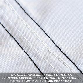 img 2 attached to Budge 600 Denier Boat Cover: Protect 🚤 Your Center Console V-Hull Boat (24'-26' Long, Gray)