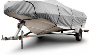 img 4 attached to Budge 600 Denier Boat Cover: Protect 🚤 Your Center Console V-Hull Boat (24'-26' Long, Gray)