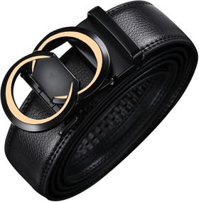 img 4 attached to Civantiya Leather Ratchet Designer Adjustable Men's Accessories and Belts