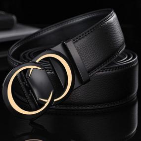 img 2 attached to Civantiya Leather Ratchet Designer Adjustable Men's Accessories and Belts