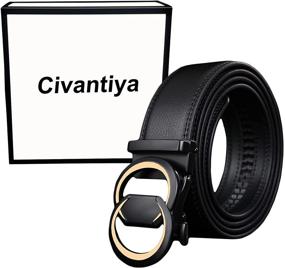 img 3 attached to Civantiya Leather Ratchet Designer Adjustable Men's Accessories and Belts