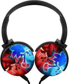 img 1 attached to 🎧 Shadow Sonic Foldable Headphones for Women, Adults, and Teen Boys - Over Ear Wired Headset, Lightweight Earphone with Microphone for Gaming